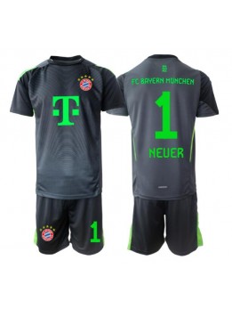 Otroški Nogometna dresi replika Bayern Munich Manuel Neuer #1 Vratar Gostujoči 2025-26 Kratek rokav (+ hlače)
